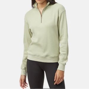 Tentree Women’s Waffle Knit Half Zip Sweatshirt - size XL